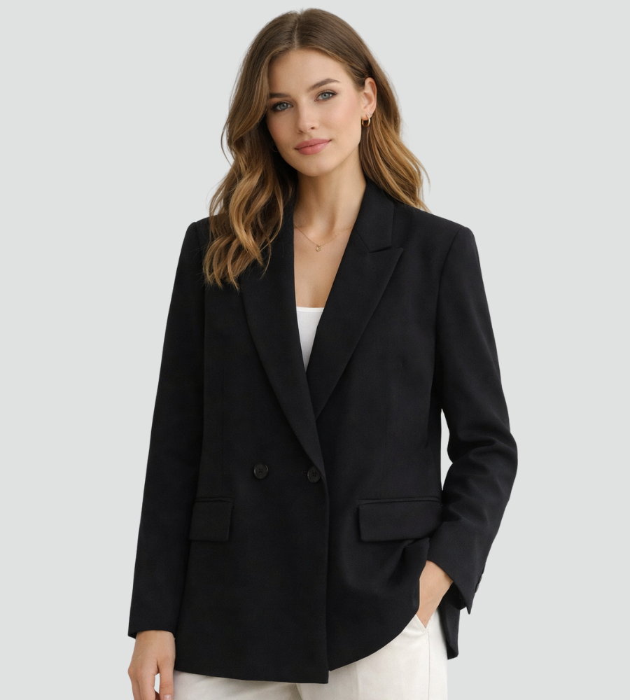 Trendy women's oversized blazer with elegant cut