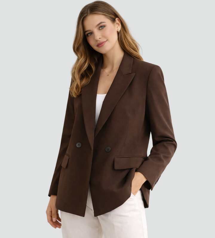 Trendy women's oversized blazer with elegant cut