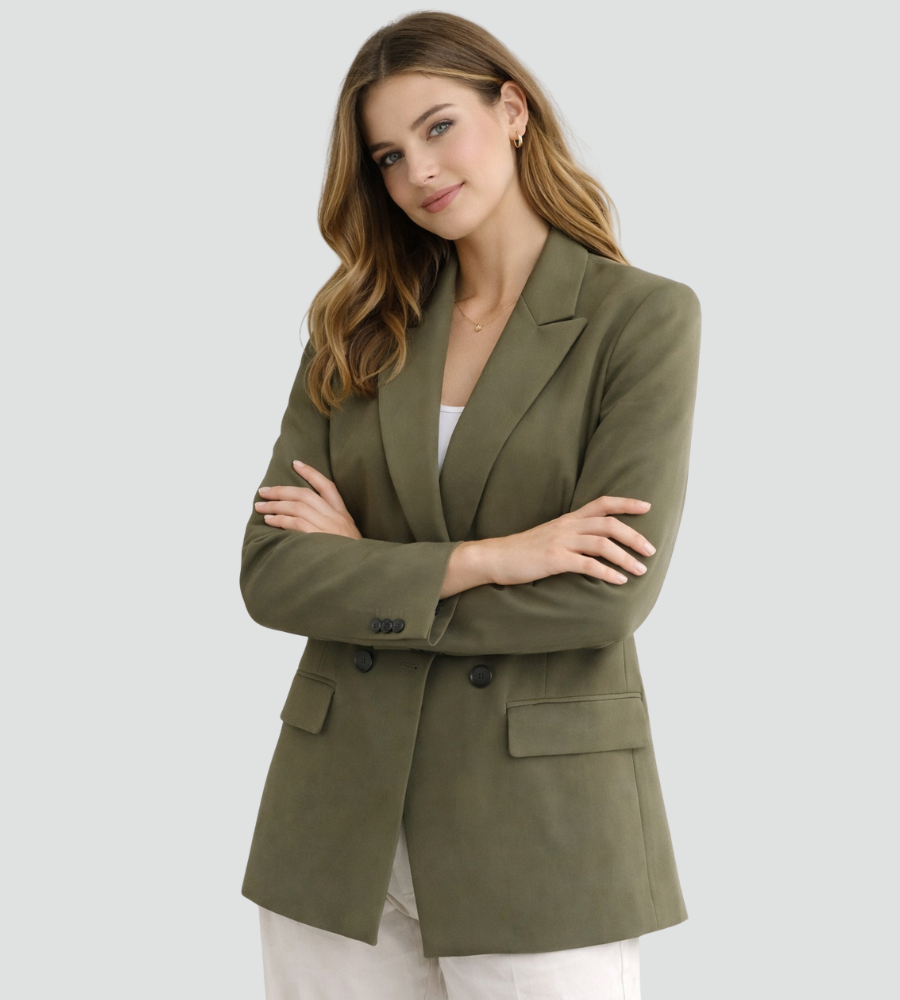 Trendy women's oversized blazer with elegant cut