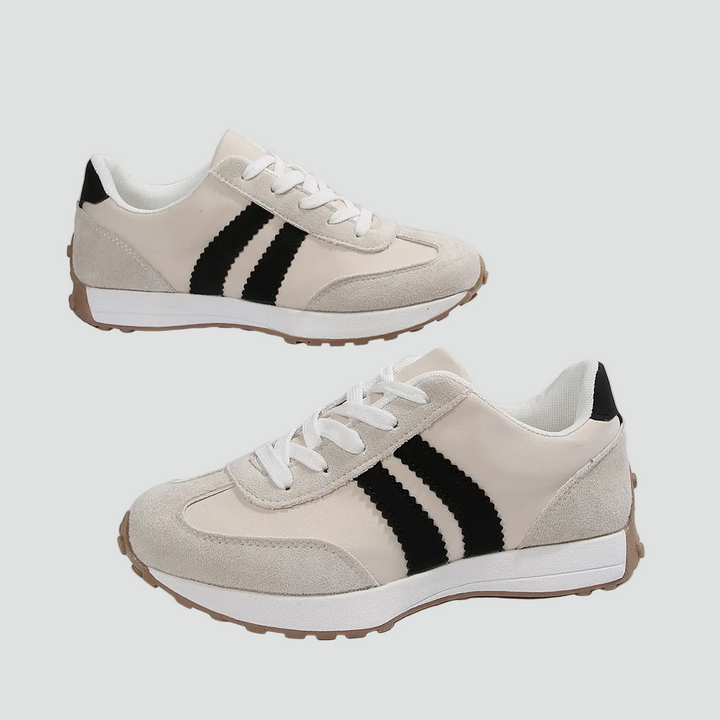Urban women's sporty-casual sneakers with a suede look
