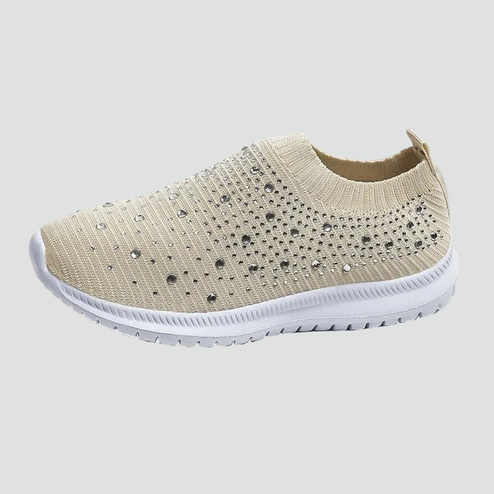 Damskie wsuwane sneakersy ortopedyczne z brokatem i amortyzacją