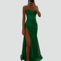 Glitter Women's Maxi Evening Dress with Slit