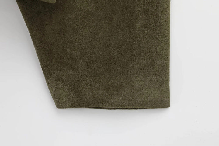 Women's oversized suede bomber jacket with zipper for everyday wear
