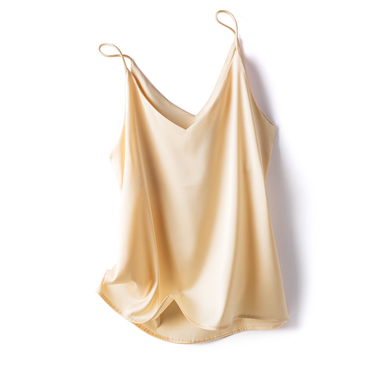 Satin women's V-neck camisole top