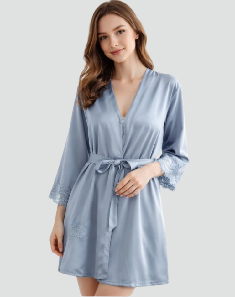 Ensemble de pyjama féminin en dentelle à cinq pièces