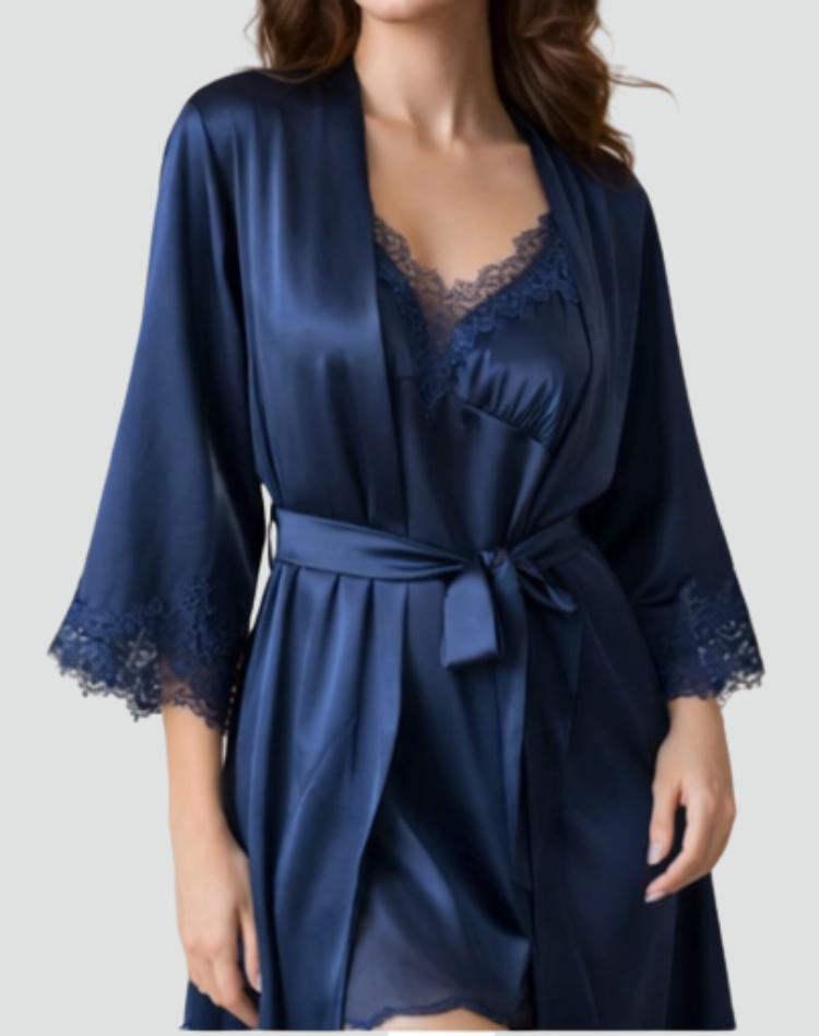 Ensemble de pyjama féminin en dentelle à cinq pièces