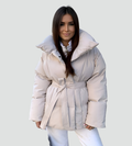 Doudoune matelassée pour femme d'hiver avec ceinture