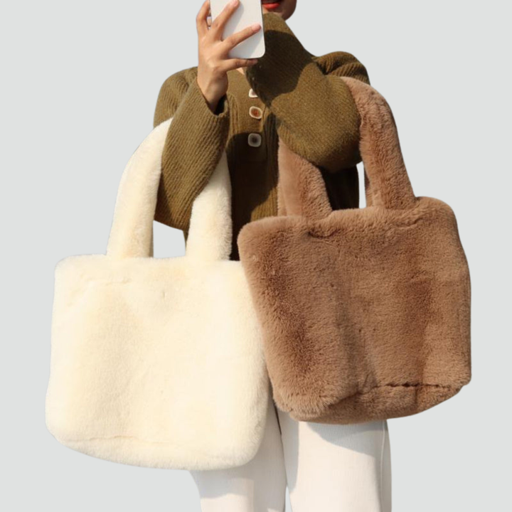 Plush women's shopper bag for everyday wear