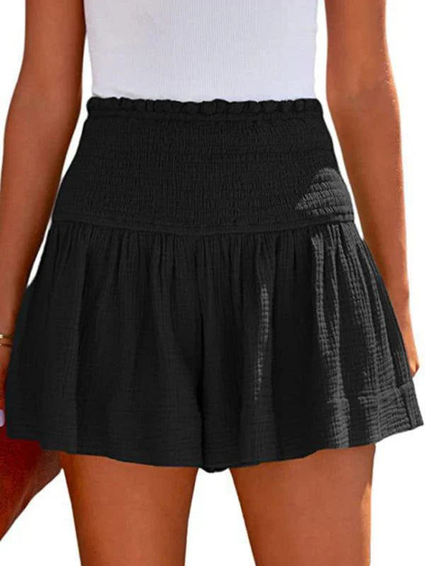 Boho ruffle high-waisted skirt shorts