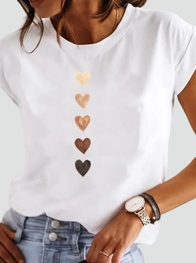 Oversized women's printed T-shirt