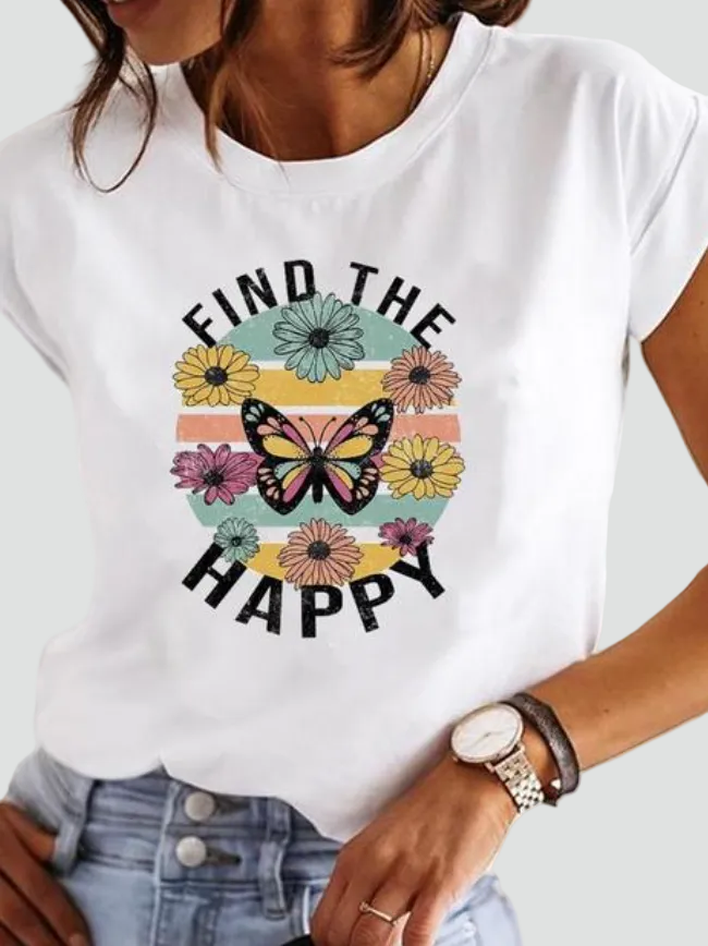 Oversized women's printed T-shirt