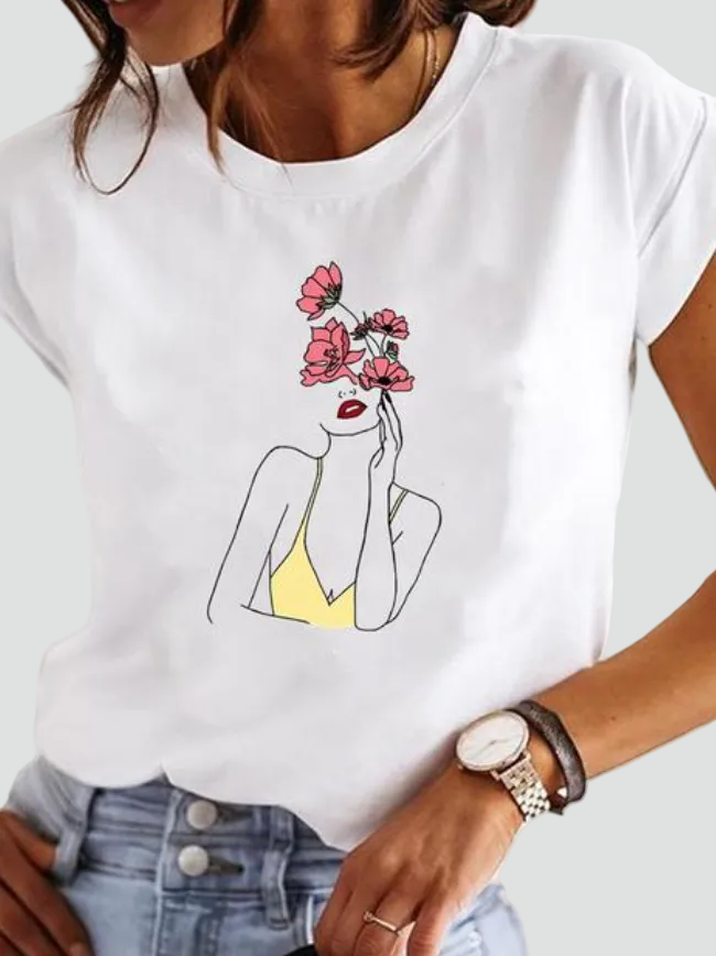 Woman with flowers / 5XL
