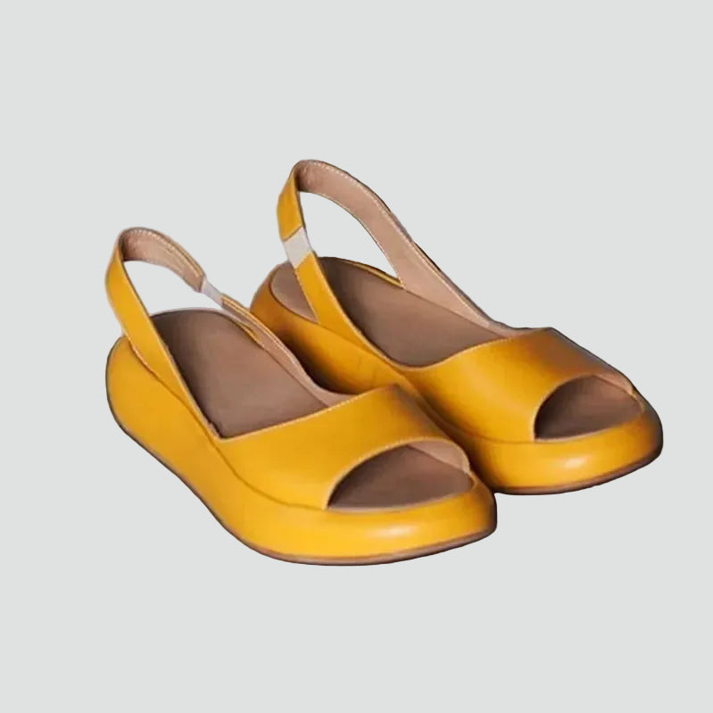 Women's orthopedic sandals with closed heel and open toes