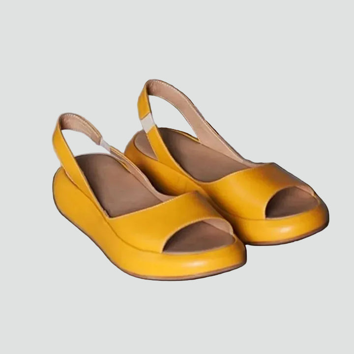 Women's orthopedic sandals with closed heel and open toes