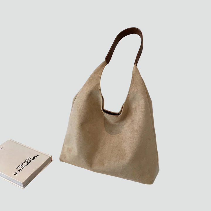 Damska torebka hobo shopper na ramię zamszowa