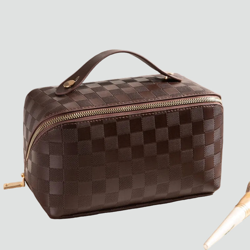 Grande trousse de toilette pour femme avec compartiments pour maquillage et voyage