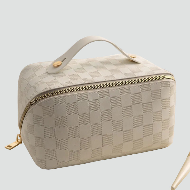 Grande trousse de toilette pour femme avec compartiments pour maquillage et voyage