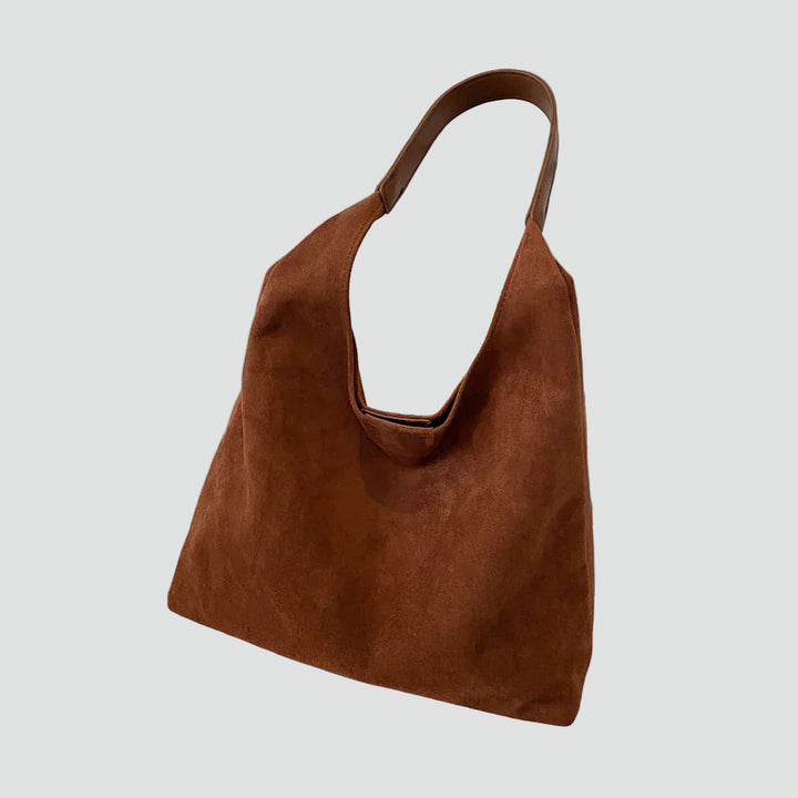 Damska torebka hobo shopper na ramię zamszowa