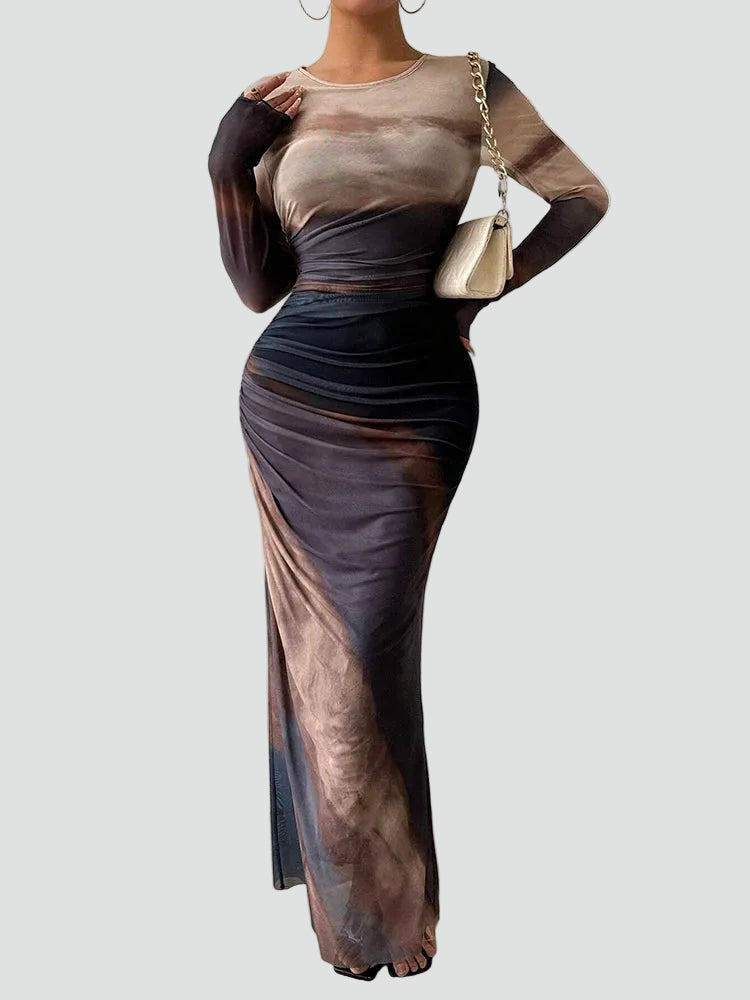 Dopasowana sukienka maxi bodycon party dla kobiet