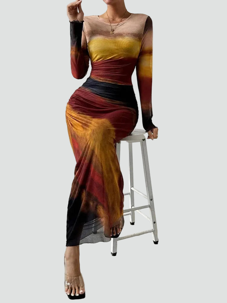 Dopasowana sukienka maxi bodycon party dla kobiet