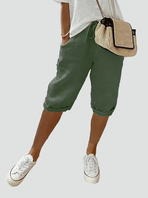 Women's summer shorts with elastic waistband for everyday wear