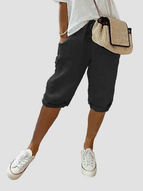 Women's summer shorts with elastic waistband for everyday wear