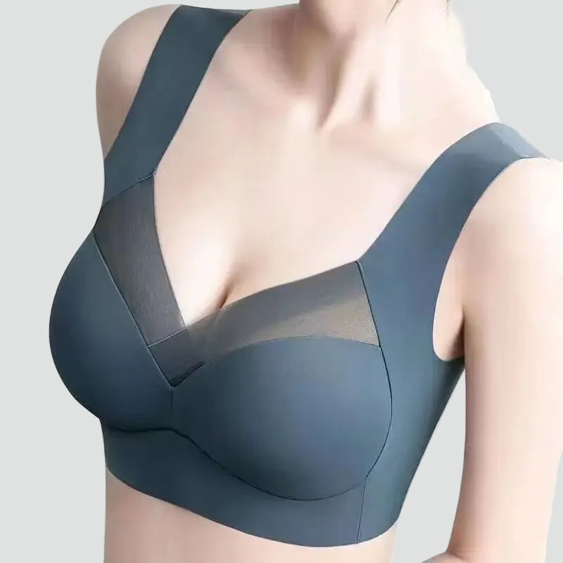 Seamless stretchy push-up top bra