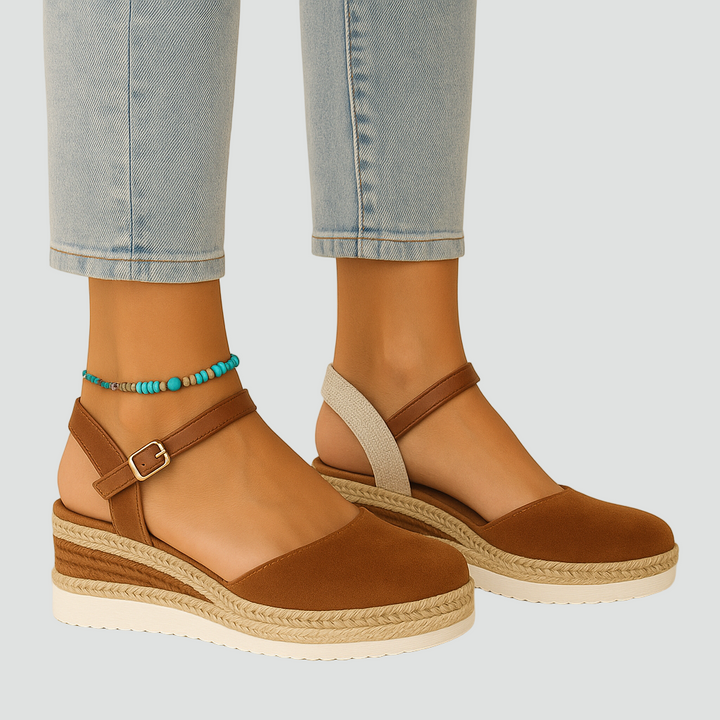 Stylowe Komfortowe Damskie Espadryle na koturnie