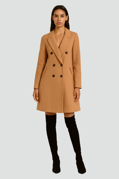 Stylowy Elegancki Damski Dwurzędowy Płaszcz oversize