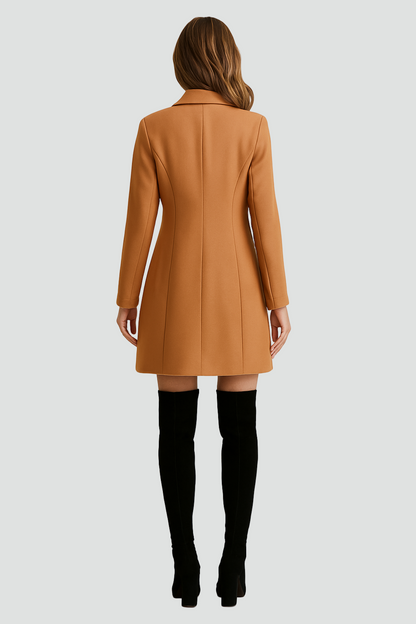 Stylowy Elegancki Damski Dwurzędowy Płaszcz oversize