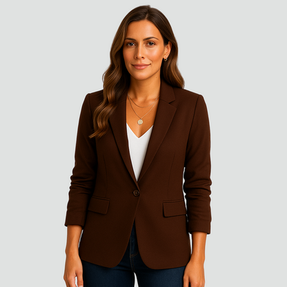 Stylowy taliowany żakiet z długim rękawem dla kobiet elegancki
