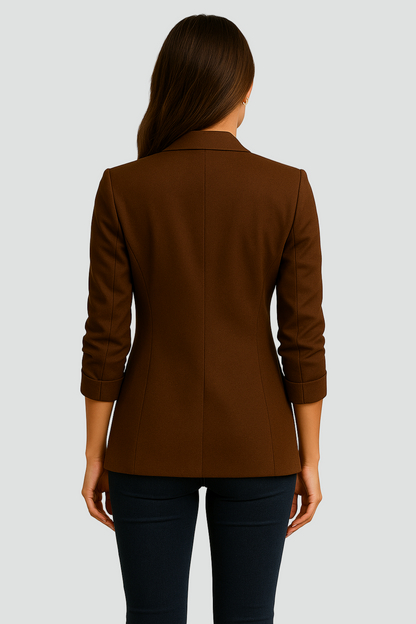 Stylowy taliowany żakiet z długim rękawem dla kobiet elegancki