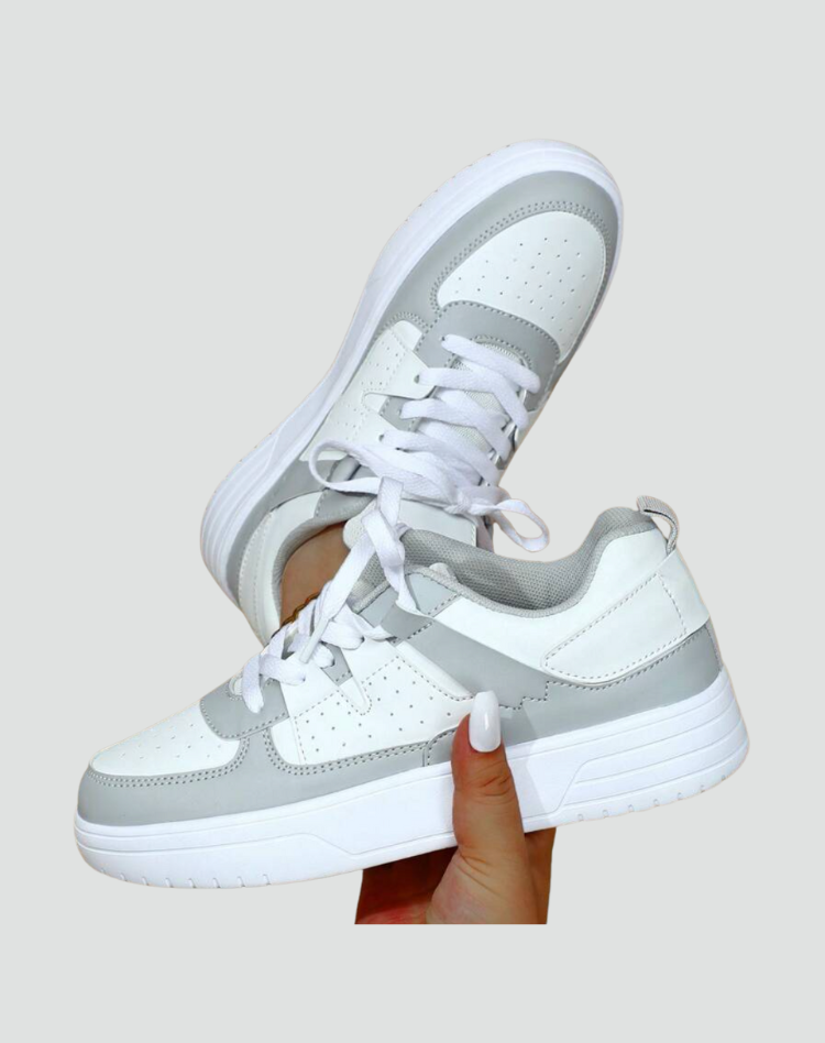Women's Sneakers Sports Leather Platform Casual Lace-up