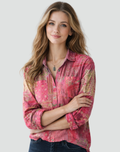 Patterned women's long-sleeve shirt