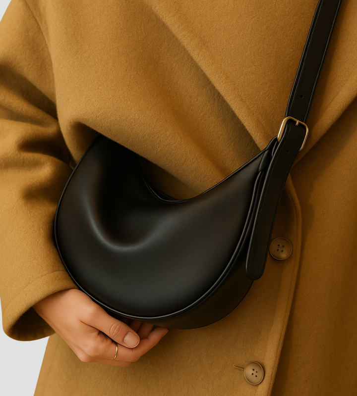 Modna damska torebka na ramię typu hobo półksiężyc