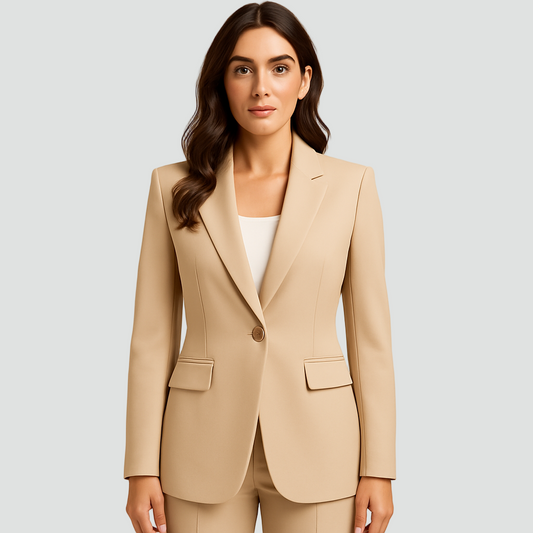 Taliowana marynarka damska do biura elegancka
