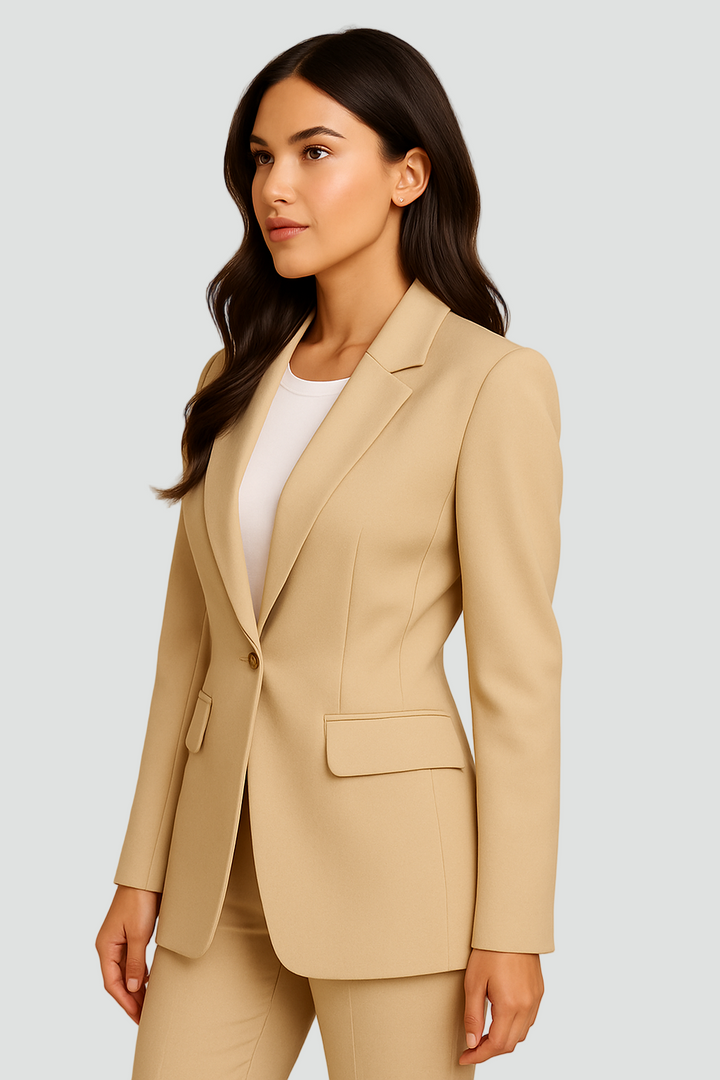 Taliowana marynarka damska do biura elegancka