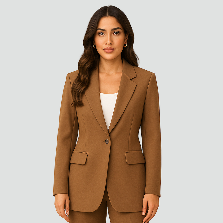 Taliowana marynarka damska do biura elegancka