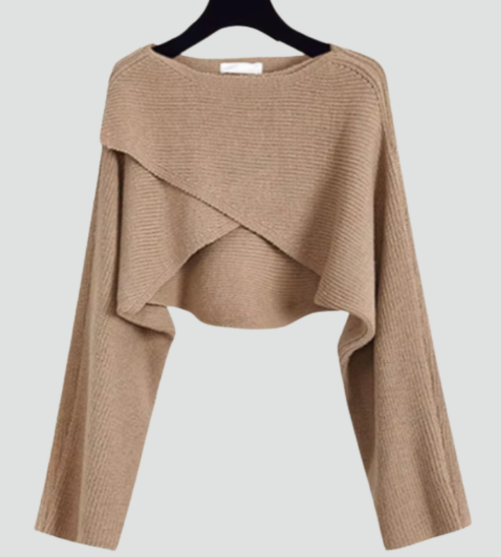 Trzyczęściowy komplet damski sweter koszula i szerokie spodnie