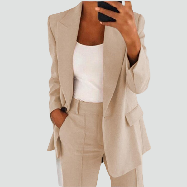 Elegancki garnitur damski blazer pants set marynarka i spodnie