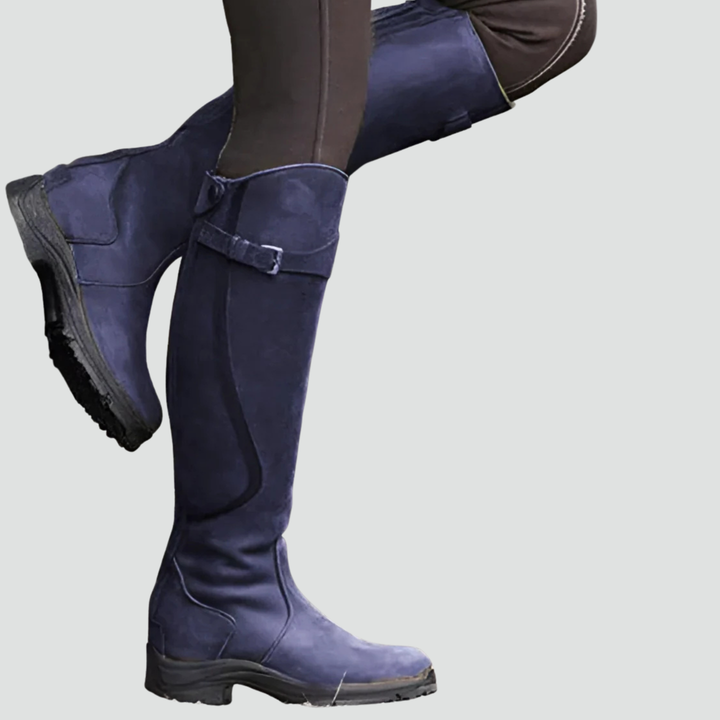 Zimowe kozaki damskie do kolan jeździeckie