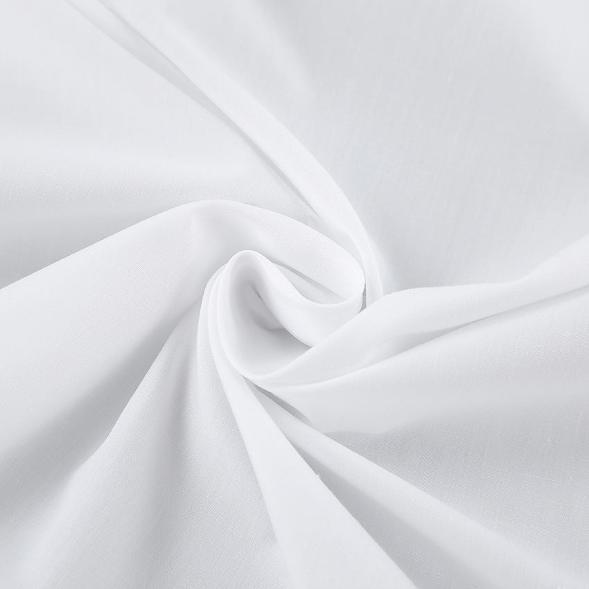 White cotton oversized shirt with a loose fit