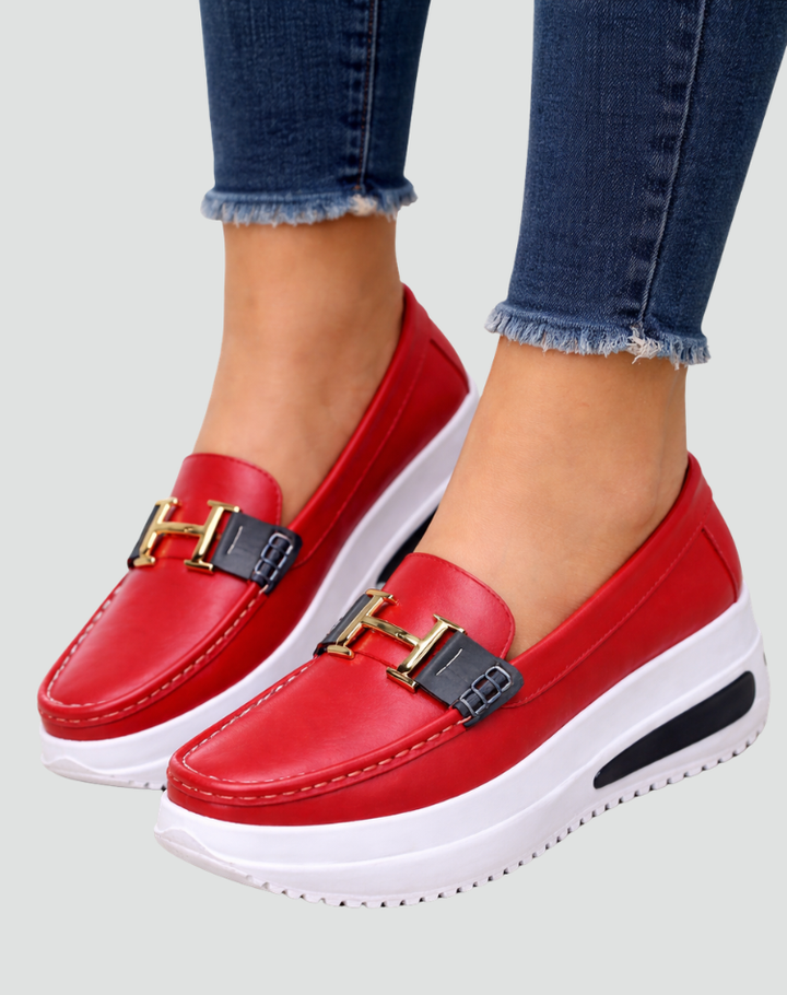 Women's slip-on shoes with thick sole orthopedic