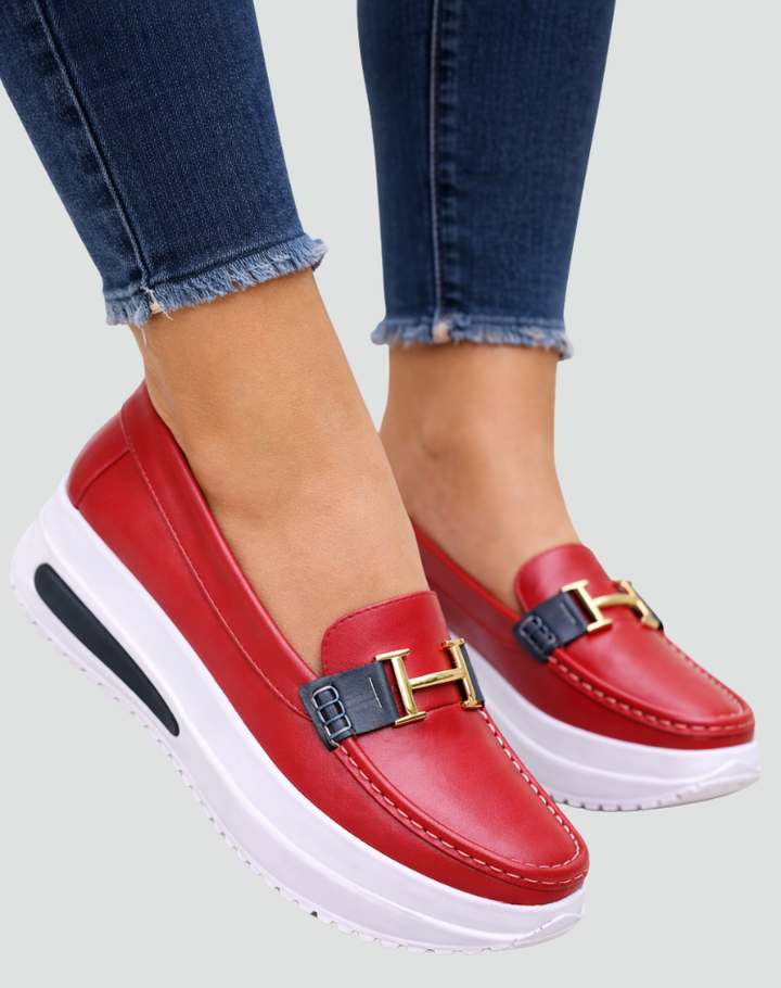 Women's slip-on shoes with thick sole orthopedic