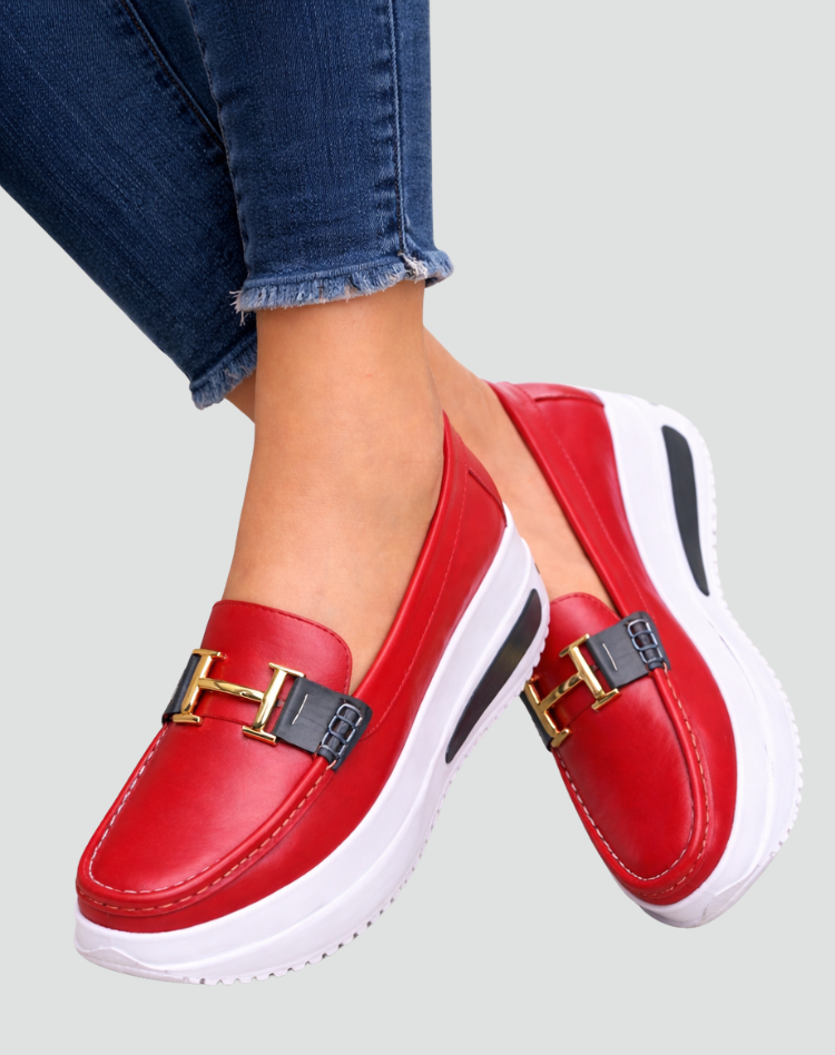 Women's slip-on shoes with thick sole orthopedic