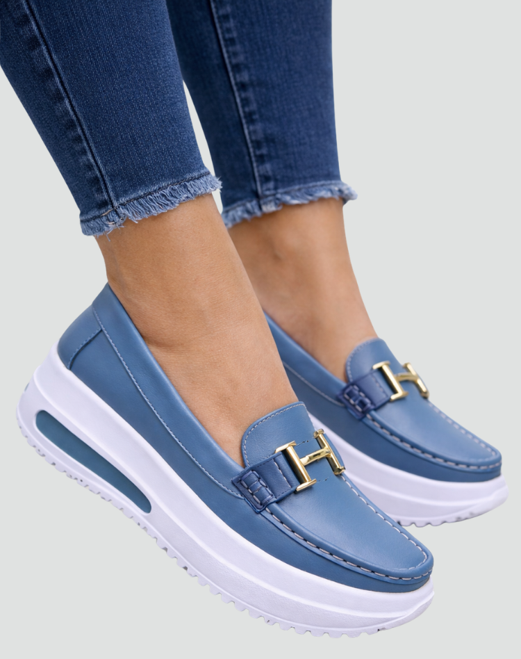 Women's slip-on shoes with thick sole orthopedic