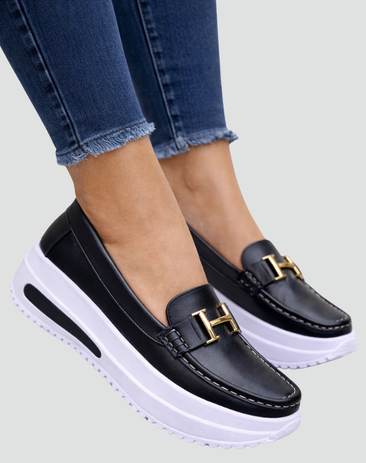 Women's slip-on shoes with thick sole orthopedic