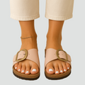 Comfortable Stylish Women's Slides with Large Buckle