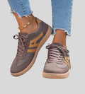 Wygodne ortopedyczne sneakersy o zamszowym wyglądzie z podparciem stopy