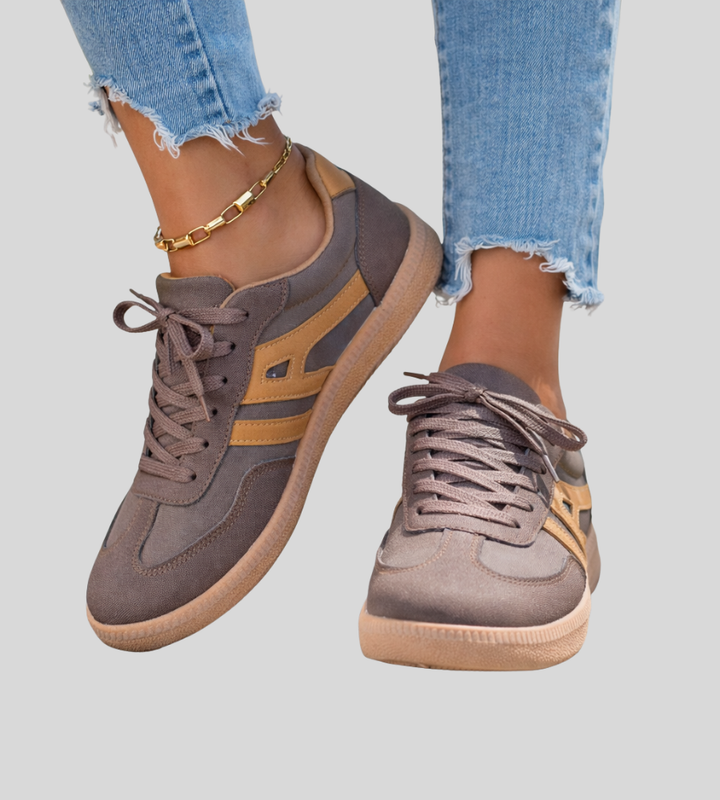 Wygodne ortopedyczne sneakersy o zamszowym wyglądzie z podparciem stopy